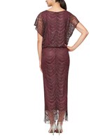 S.L. Fashions Jacket Dress with Sequin Cut Out Dress thumbnail number 3