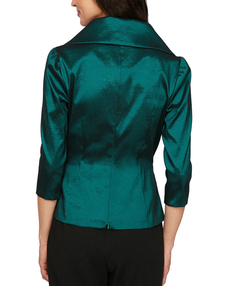 3/4 Sleeve Surplice Blouse by Alex Evenings image number 2