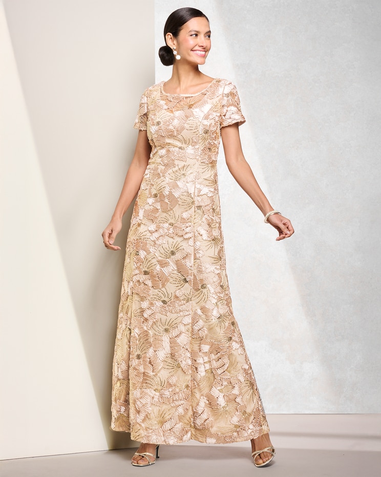 A-Line Soutache Dress by Alex Evenings image number 1