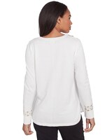 Ruby Rd® Berry Glam Emb Vneck Pullover Sweater thumbnail number 5