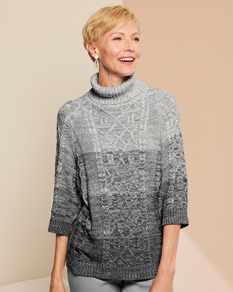 Ombré Cable Sweater image number 1
