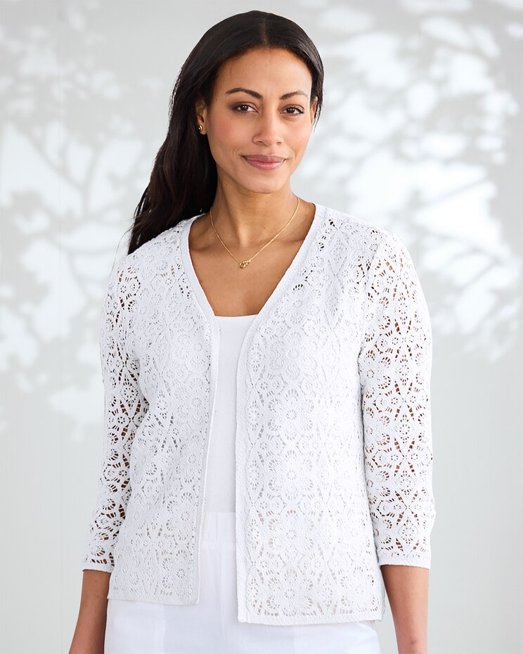Macramé Lace Cardigan  image number 1