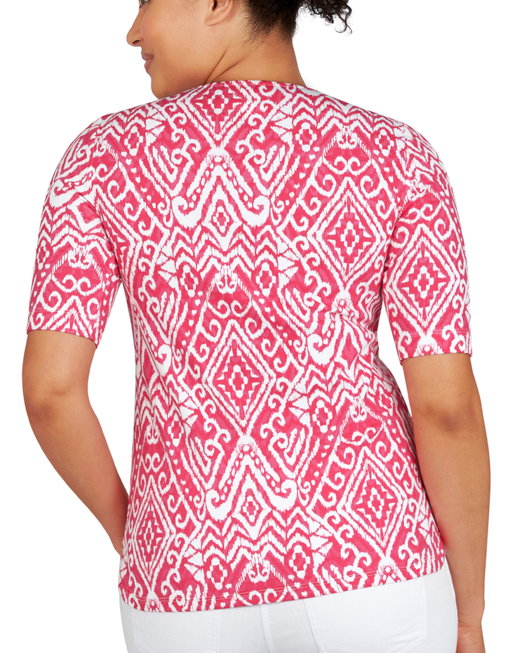 Ruby Rd® Ikat Print Top image number 3