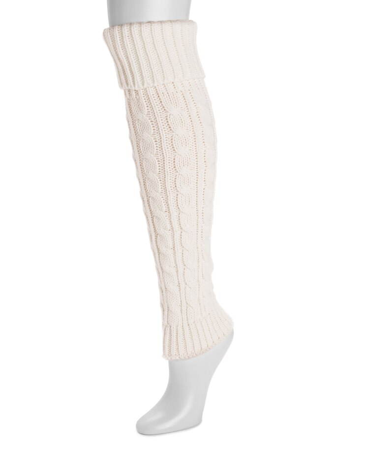 MUK LUKS® Women's Tall Cabled Leg Warmers Socks image number 2