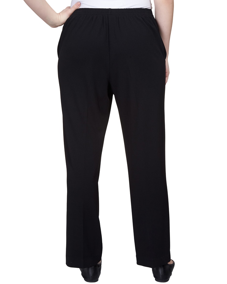 Alfred Dunner® Downtown Vibe Scuba Crepe Stretch Fit Short Length Pant image number 2