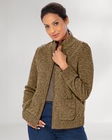 Bayside Cotton Zip-Front Cardigan thumbnail number 1