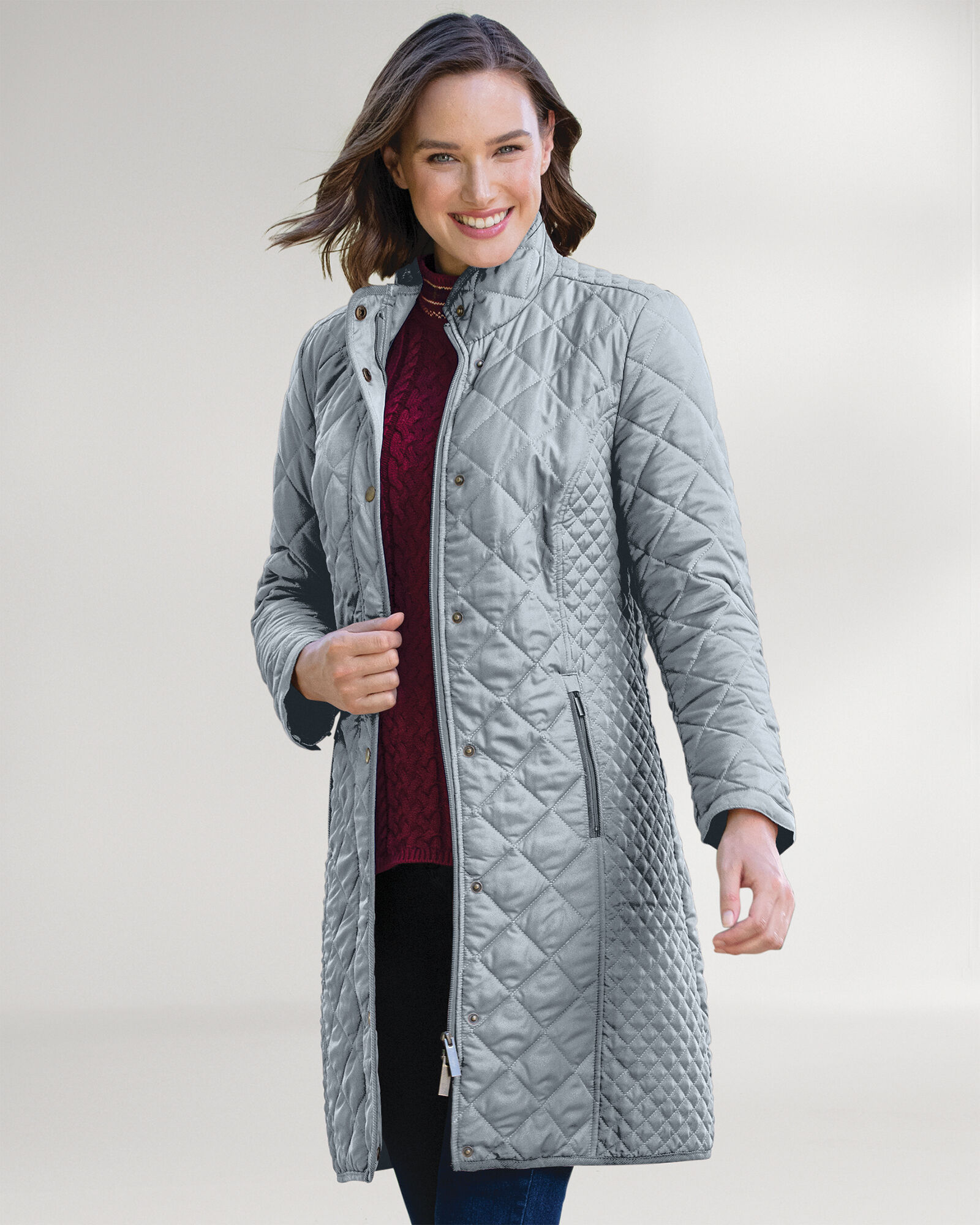 Three quarter length jacket women's hot sale