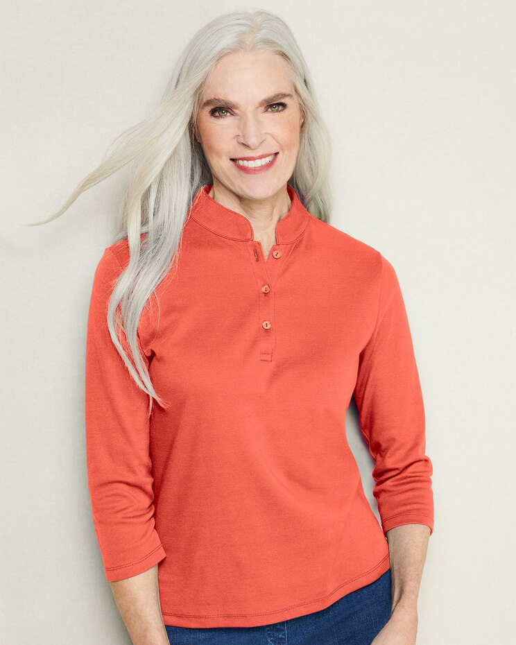 Essential Henley 3/4 Sleeve Tee image number 1