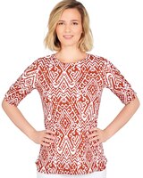 Ruby Rd® Ikat Print Top thumbnail number 1