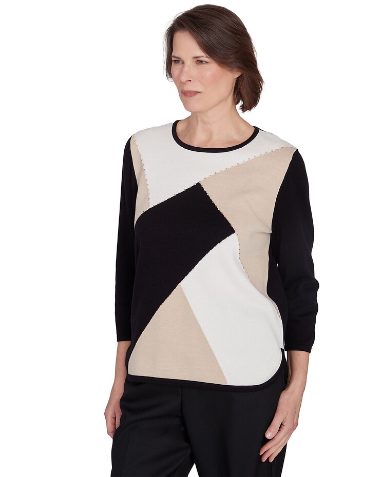 Alfred Dunner® Classics Colorblock Beaded Top image number 4