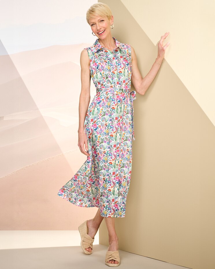 Sleeveless Floral Dress image number 1
