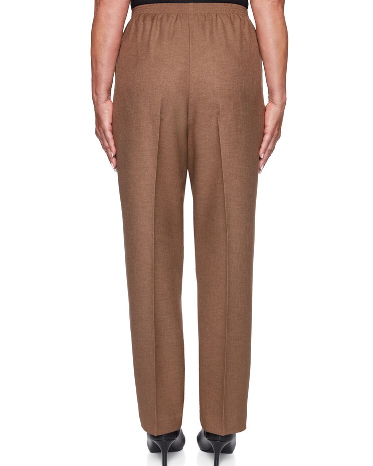 Alfred Dunner Classic Pull-On Textured Proportioned Straight Leg Pants image number 2