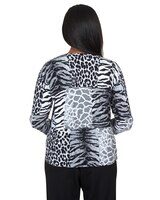 Alfred Dunner® Split Neck Animal Patch Top thumbnail number 2