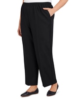 Alfred Dunner Classic Tailored Textured Proportioned Straight Leg Pants thumbnail number 2