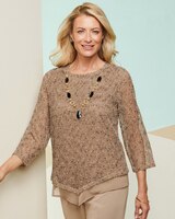 Alfred Dunner Pointed Hem Top thumbnail number 1