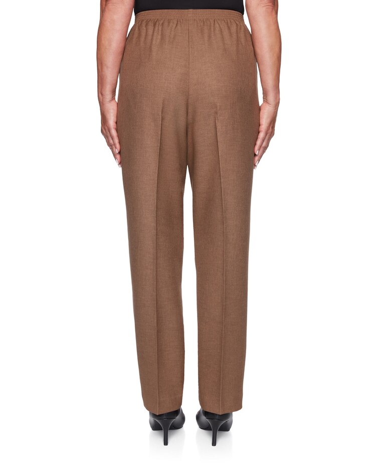 Alfred Dunner Classic Pull-On Textured Proportioned Straight Leg Pants image number 2