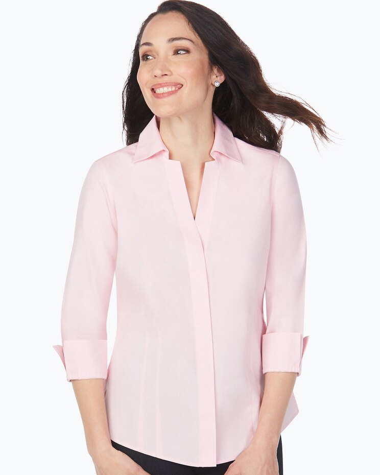 Foxcroft Taylor Essential Pinpoint Non-Iron Shirt image number 1