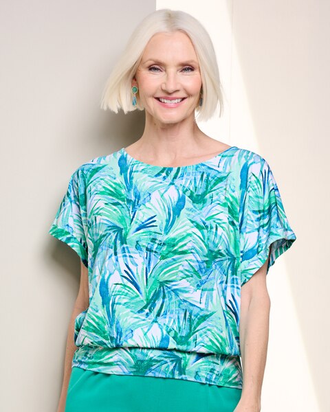 Silky Paradise Leaf Top