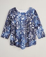 Alfred Dunner® Moody Blues Tie Dye Paisley Jacquard Top thumbnail number 4