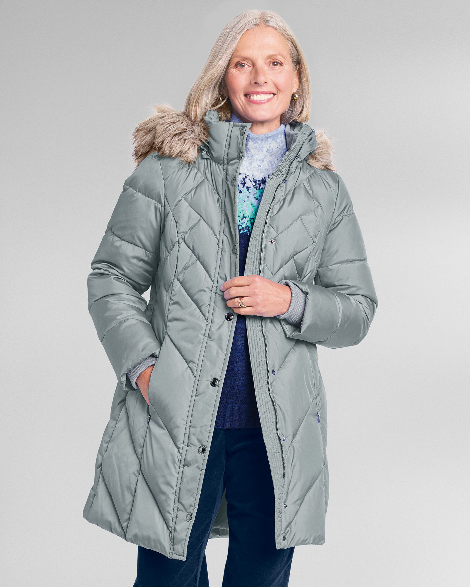London fog long puffer coat deals