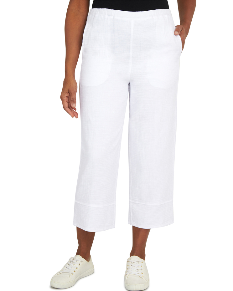 Alfred Dunner® Set Sail Nautical Wide Leg Ankle Pant image number 1