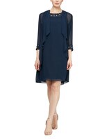 S.L. Fashions Sleeveless Jacket Dress thumbnail number 1
