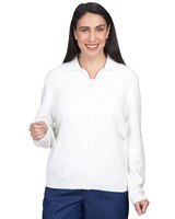 Alfred Dunner® Classics Classic Zip Up Front Cardigan thumbnail number 1