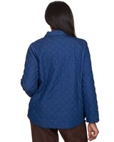 Alfred Dunner® Autumn Weekend Denim Quilt Button Up Jacket thumbnail number 2