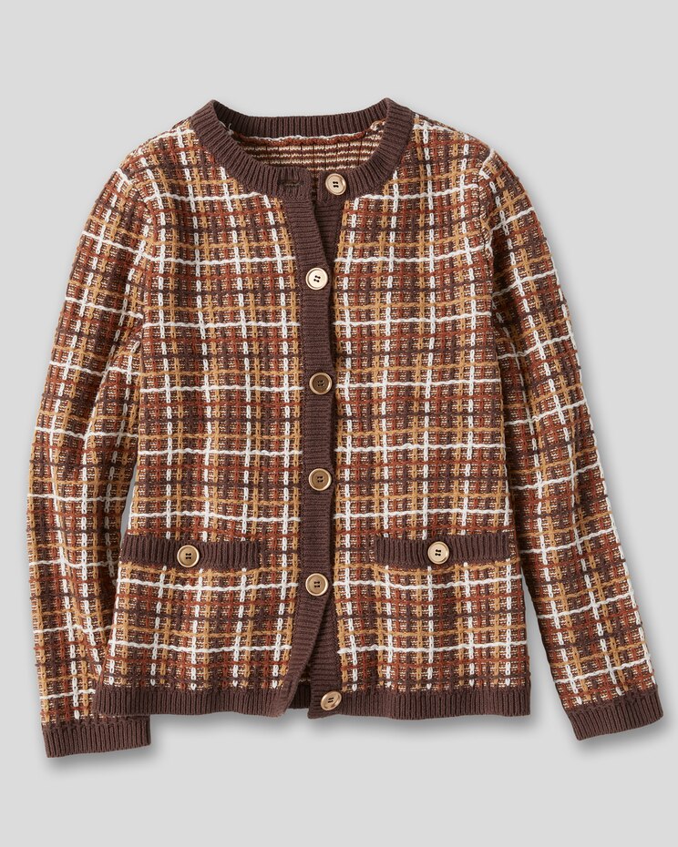 Tweed Cardigan Sweater image number 4