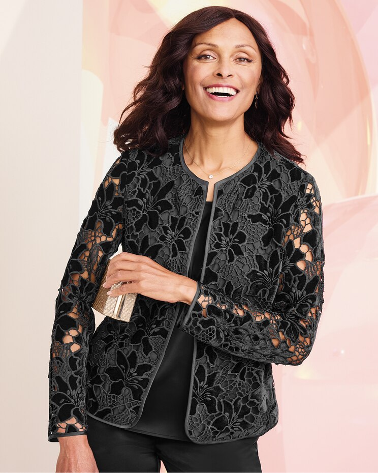 Lace Velvet Jacket image number 1