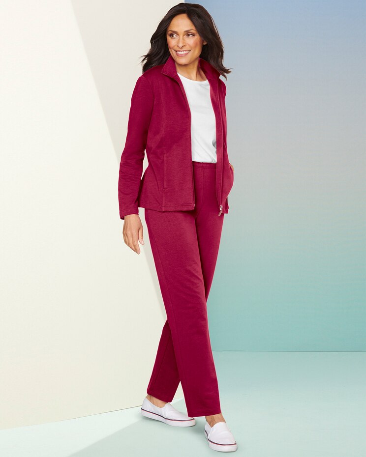 At Ease French Terry Jacket & Pant Set by D&D Lifestyle™ image number 1