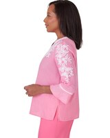 Alfred Dunner® Paradise Island V-Neck Embroidered Top thumbnail number 4
