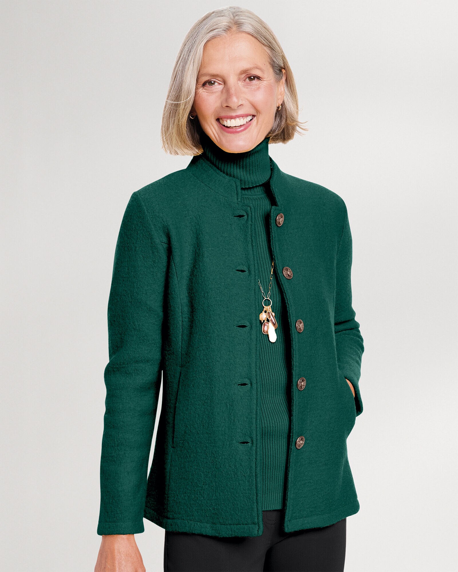 Boiled wool jacket womens new arrivals