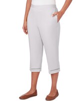 Alfred Dunner® Charleston Twill Capri With Lace Inset Bottom thumbnail number 3
