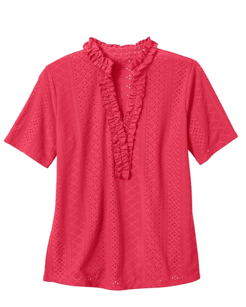 Stretch Eyelet Tee