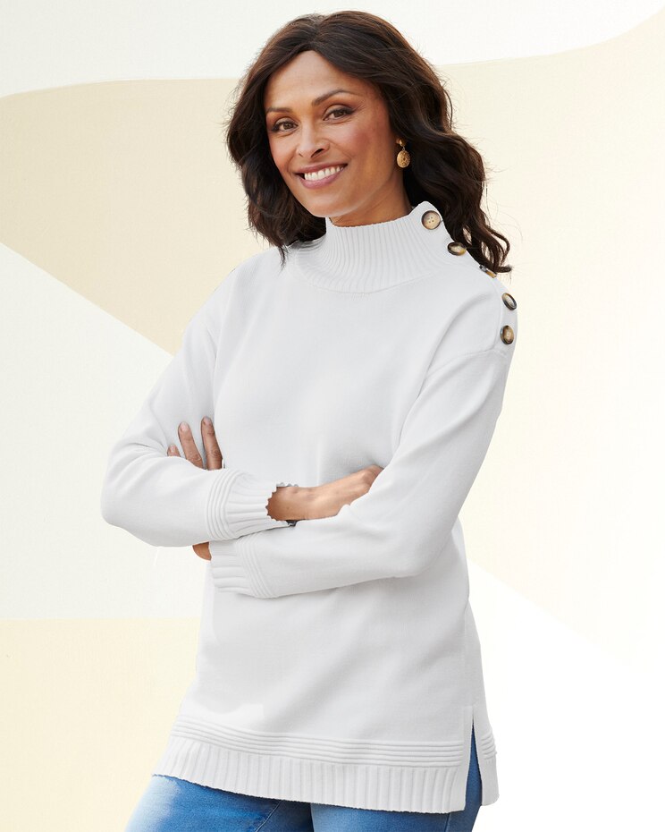 Monroe Mock Neck Long Sleeve Sweater image number 1