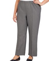 Alfred Dunner Classic Tailored Textured Proportioned Straight Leg Pants thumbnail number 1