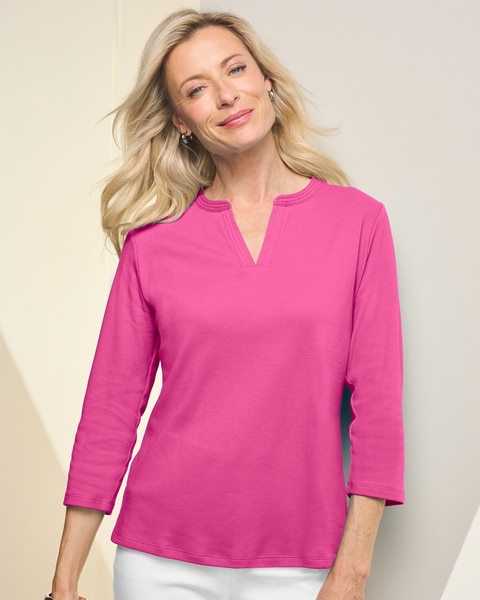 Essential Split Neck Tee