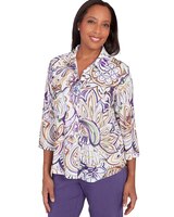 Alfred Dunner® Charm School Drama Paisley Top thumbnail number 3