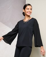 JetSet Pleated Sleeves Blouse thumbnail number 2