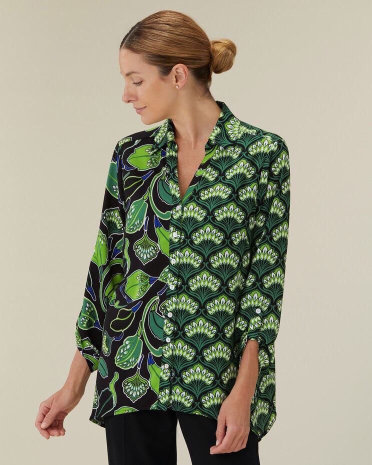 Lotus Print Shirt image number 1