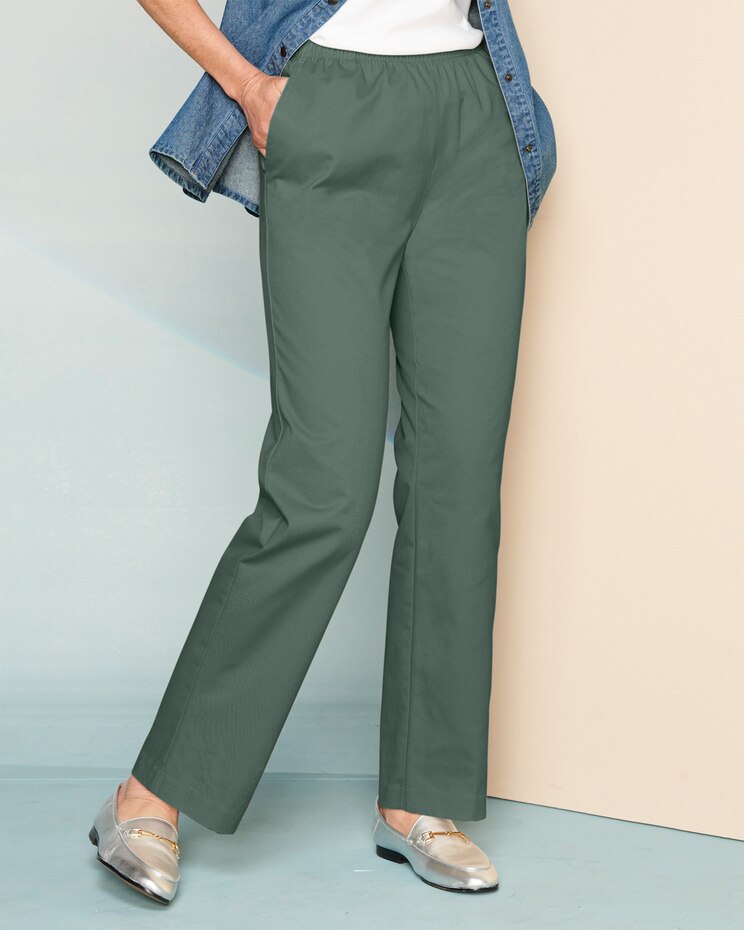 Classic Comfort® Straight Leg Pull-On Pants image number 1