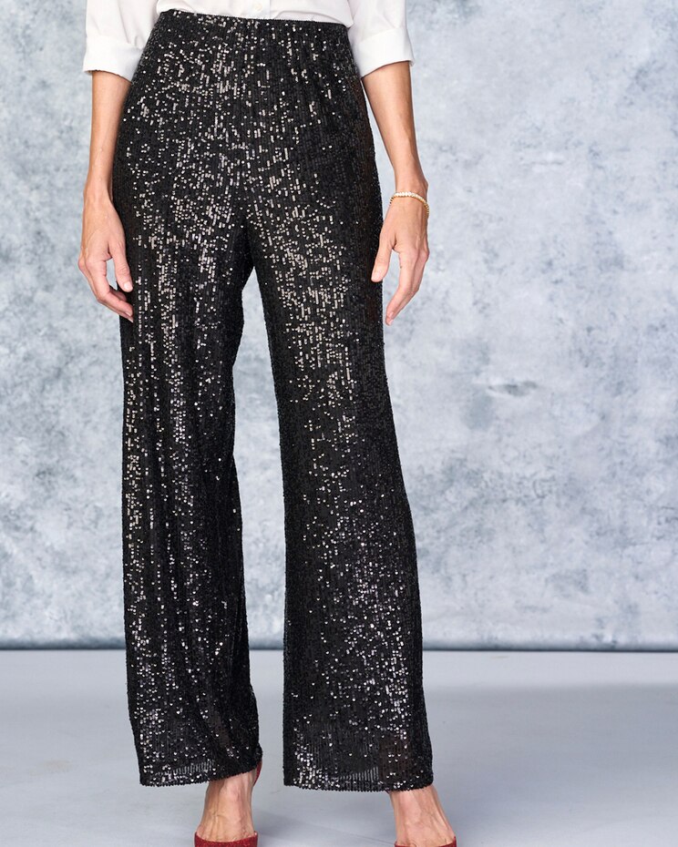 Sequin Pants by Alex Evenings image number 1