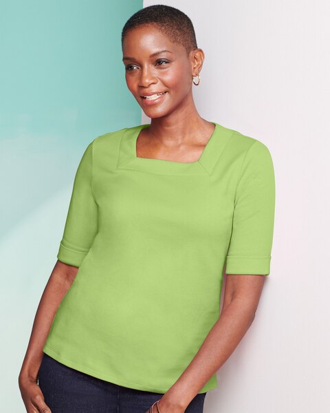 Essential Square Neck Short Sleeve Tee