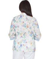 Alfred Dunner® Painted Birds Button Down Top thumbnail number 2