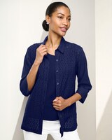 Eyelet Paneled Shirt thumbnail number 1