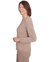 Alfred Dunner® Telluride Metallic Cheetah Textured Sweater thumbnail number 4