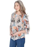 Alfred Dunner® Classics Stained Glass Sharkbite Top thumbnail number 3