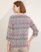 Chenille ZigZag Tee by Alfred Dunner thumbnail number 2