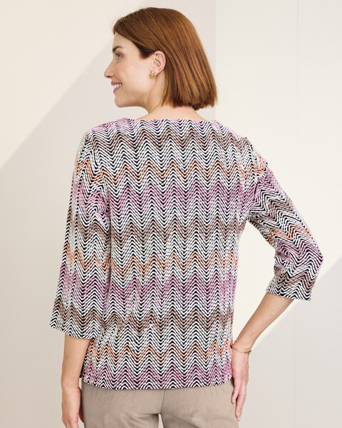 Chenille ZigZag Tee by Alfred Dunner